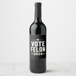 Rótulo De Garrafa De Cerveja Vote Criminoso Trump 2024 Eleição Divertida Voto 