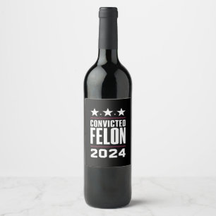 Rótulo De Garrafa De Cerveja Voto a favor do condenado Felon Pro Trump 2024