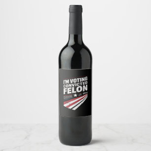 Rótulo De Garrafa De Cerveja Voto Contra Felon 2024 Trump