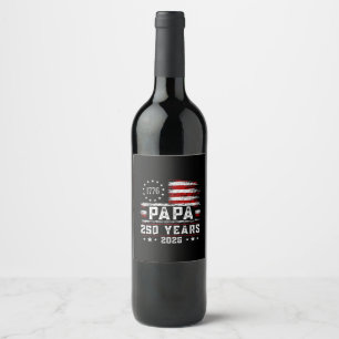Rótulo De Garrafa De Cerveja Vovô Americano Bandeira dos EUA 250 Anos 4 de Julh