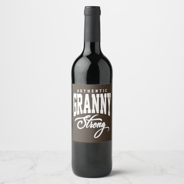 Rótulo De Garrafa De Cerveja Vovó Strong (Frente)