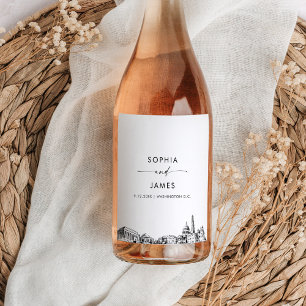 Rótulo De Garrafa De Cerveja Washington DC Skyline