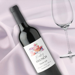 Rótulo De Garrafa De Cerveja Watercolor Pancake Baby BrunChá