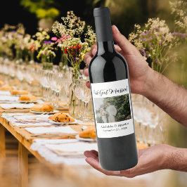 Rótulo De Garrafa De Cerveja We Got Married Photo Food and Beverage Label Set