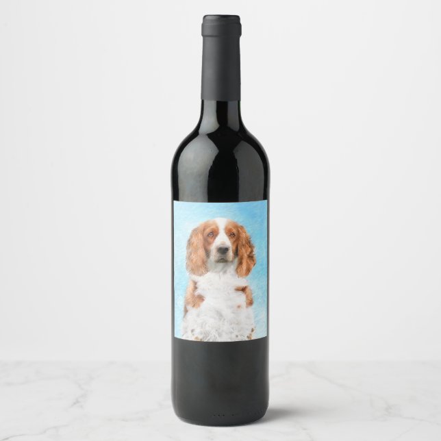 Rótulo De Garrafa De Cerveja Welsh Springer Spaniel Painting - Arte Original De (Frente)