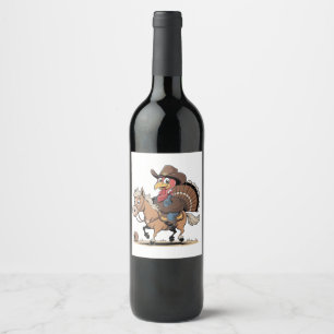 Rótulo De Garrafa De Cerveja Western Cooke Turquia Ação de Graças