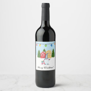 Rótulo De Garrafa De Cerveja Whimsical Christmas Gnomo