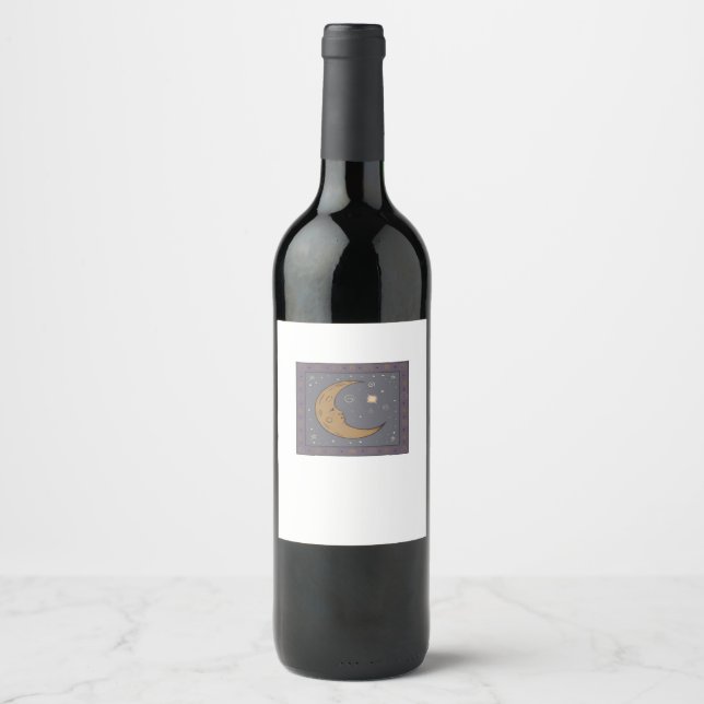 Rótulo De Garrafa De Cerveja Whimsigoth Moon Classic (Frente)