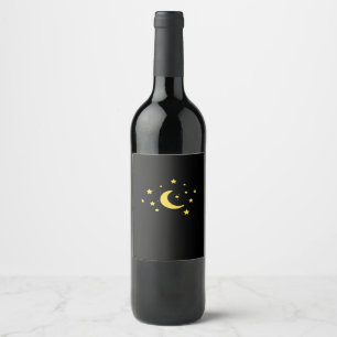 Rótulo De Garrafa De Cerveja Whimsigoth Night Sky Sun Moon Witchy