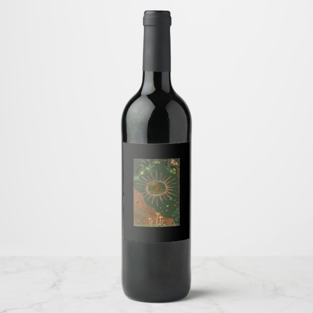 Rótulo De Garrafa De Cerveja Whimsigoth Swirl Poster (Frente)
