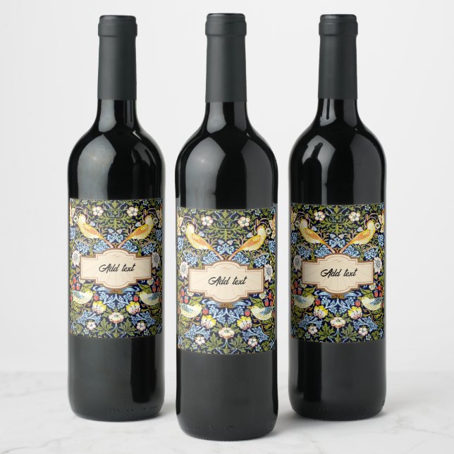Rótulo De Garrafa De Cerveja William Morris: MODELO de ladrão de morango (Garrafas)