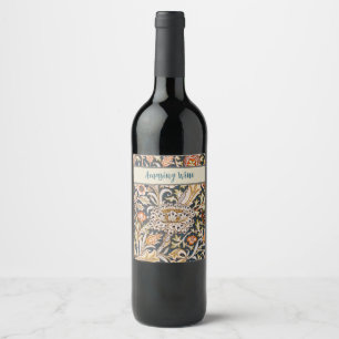 Rótulo De Garrafa De Cerveja William Morris Trent Garden Flower Pattern Classic