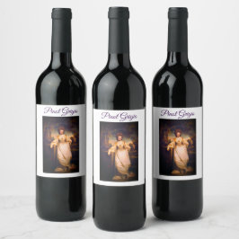 Rótulo De Garrafa De Cerveja Wine Bottle Label - Pinot Grigio