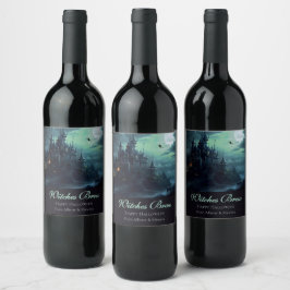 Rótulo De Garrafa De Cerveja Witches Castle Halloween