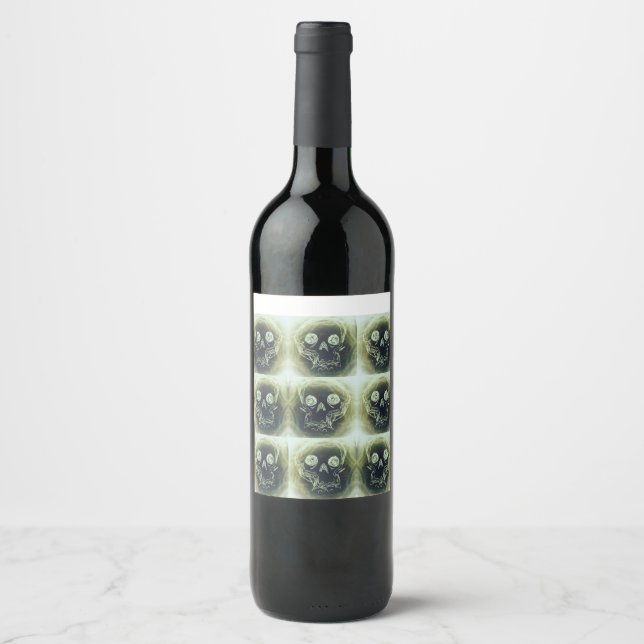 Rótulo De Garrafa De Cerveja yaie crânio chaveiro 666 (Frente)