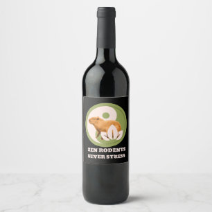 Rótulo De Garrafa De Cerveja Zen Rodents Nunca Stress Capybara