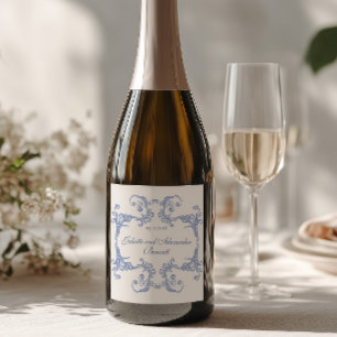 Rótulo de Garrafa de Champanhe de Casamento Barroc