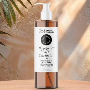 Rótulo de garrafa de cosméticos branca impermeável