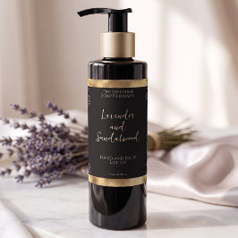 Rótulo de garrafa de cosméticos em folha de ouro f