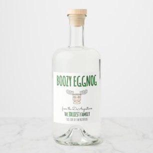 Rótulo de Garrafa de Leite de Noz com Álcool Casei