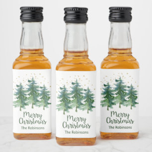 Rótulo de Garrafa de Licor de Natal Feliz