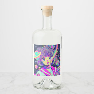 Rótulo de Garrafa de Liquidez da Menina de Anime K