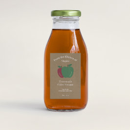 Rótulo de Garrafa de Vinagre de Castela e Maçã Rús