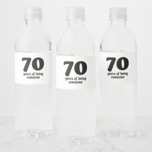 Rótulo De Garrafa De Vinho 70 anos de ser incrível