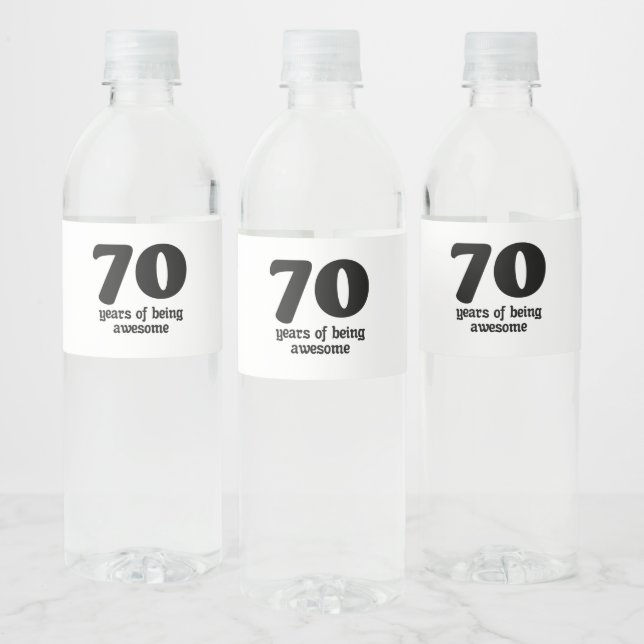 Rótulo De Garrafa De Vinho 70 anos de ser incrível (Garrafas)