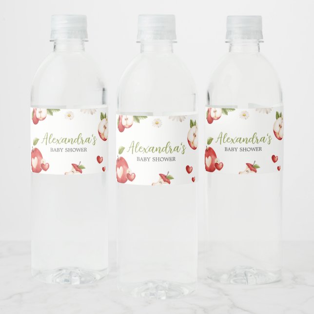 Rótulo De Garrafa De Vinho A Maçã do nosso Chá de fraldas (Garrafas)