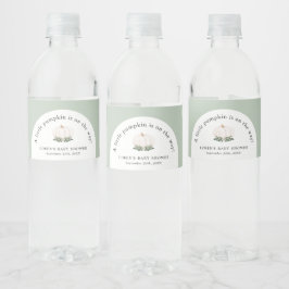 Rótulo De Garrafa De Vinho A Pequena Abóbora Está A Caminho Do Chá de fraldas