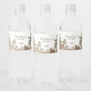 Rótulo De Garrafa De Vinho Adventure Aguarda Chá de fraldas De Animais Da Flo