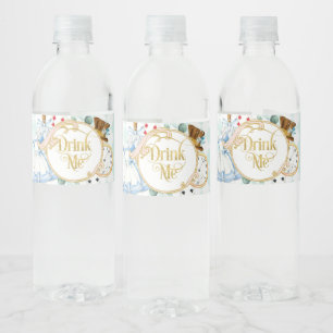 Rótulo De Garrafa De Vinho Alice Wonderland, festa de chá de ódio louco, beba