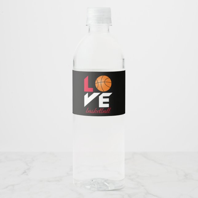 Rótulo De Garrafa De Vinho Amor, basquete (Frente)