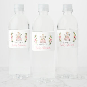 Rótulo De Garrafa De Vinho Animais De Safari Floral Rosa Conduzem Por Chá de