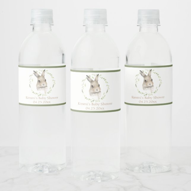 Rótulo De Garrafa De Vinho Animais Florestais Aquarela Chá de fraldas de Nome (Garrafas)