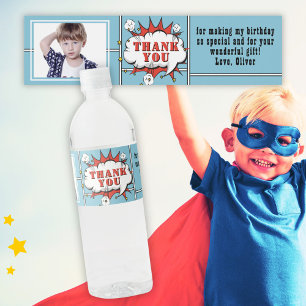 Rótulo De Garrafa De Vinho Aniversário da Foto da Nuvem de Discurso de Super