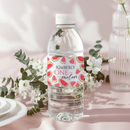 Rótulo De Garrafa De Vinho Aniversário da Melancia, Um na Festa de aniversári