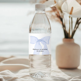 Rótulo De Garrafa De Vinho Aniversário do Arco Azul Elegante