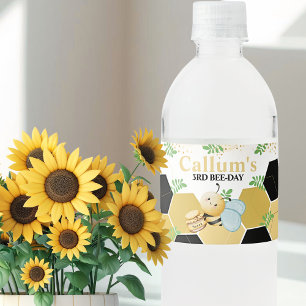 Rótulo De Garrafa De Vinho Aniversário do Dia da Abelha