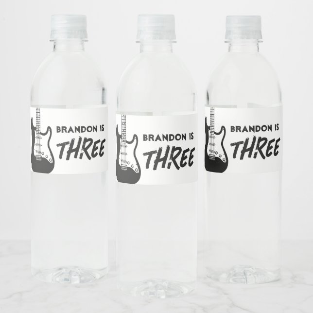 Rótulo De Garrafa De Vinho Aniversário do Rock and Roll Guitar (Garrafas)