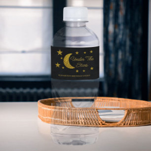 Rótulo De Garrafa De Vinho Aniversário sob as Estrelas