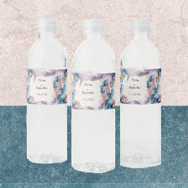 Rótulo De Garrafa De Vinho Aquarela Cósmica