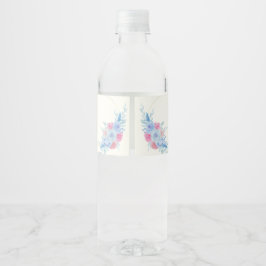 Rótulo De Garrafa De Vinho aquarelas Florais Botânica Moderna Casamento