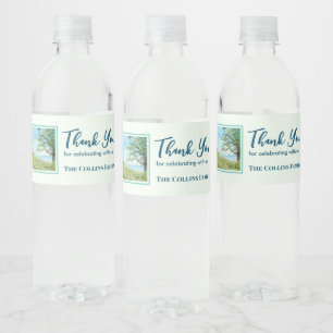 Rótulo De Garrafa De Vinho Aquecimento Doméstico Campo Popppy Paisagem Aquare