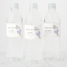 Rótulo De Garrafa De Vinho Aqui está o Chá de fraldas Roxo Sorvete Scoop