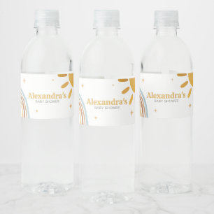 Rótulo De Garrafa De Vinho Aqui vem o Chá de fraldas do Filho Menino