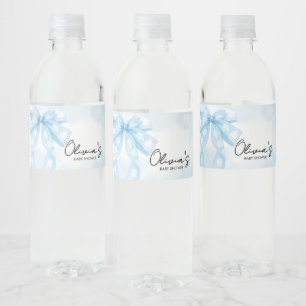 Rótulo De Garrafa De Vinho Arco azul Pequeno Chá de fraldas
