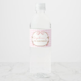 Rótulo De Garrafa De Vinho Arco-íris Floral Coelho Primeiro Aniversário 