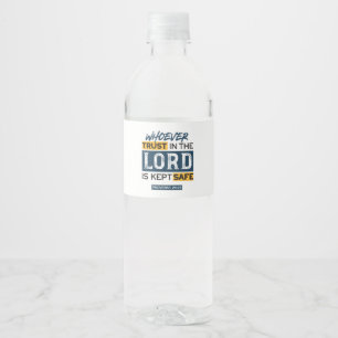 Rótulo De Garrafa De Vinho Arte de Citação Bíblica - Provérbios 29:25 Confie